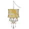 Conti 16" Wide Mini Swag Chandelier with Yellow Floral Shade