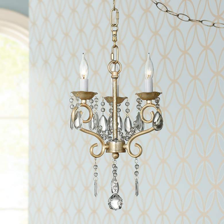 Image 1 Conti Champagne Gold 12 inch Wide Chandelier