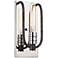 Continuum 12"H Silvered Graphite and Nickel Wall Sconce
