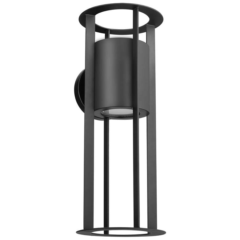Image 1 Continuum; 15W LED; Medium Wall Lantern; Matte Black Finish