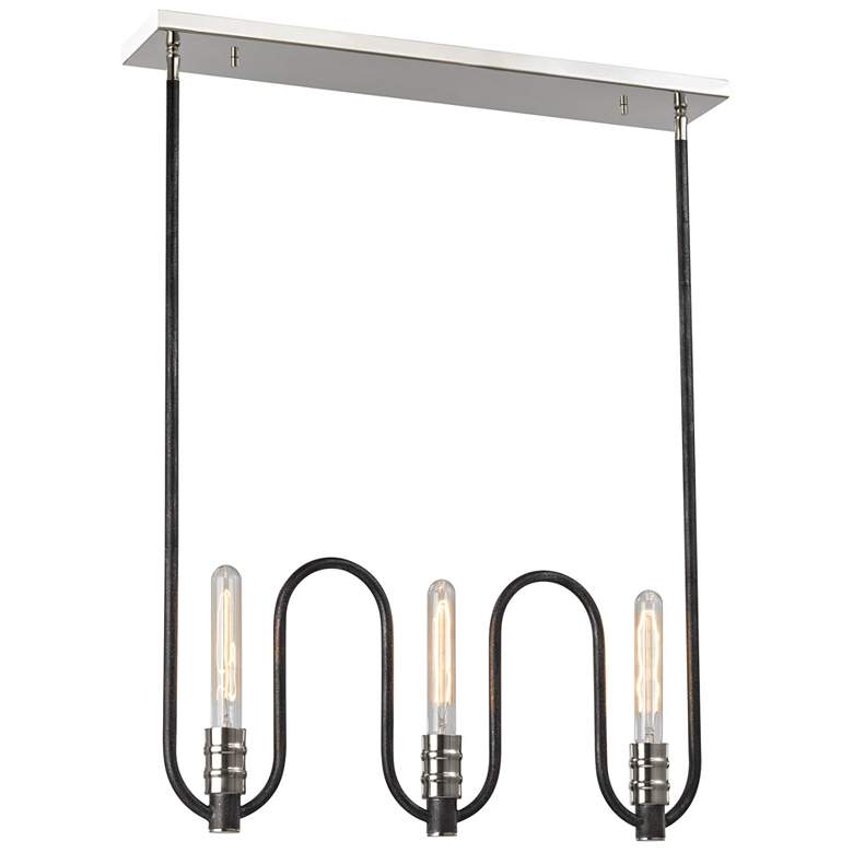 Image 1 Continuum 2" Wide 3-Light Linear Chandelier - Polished Nickel
