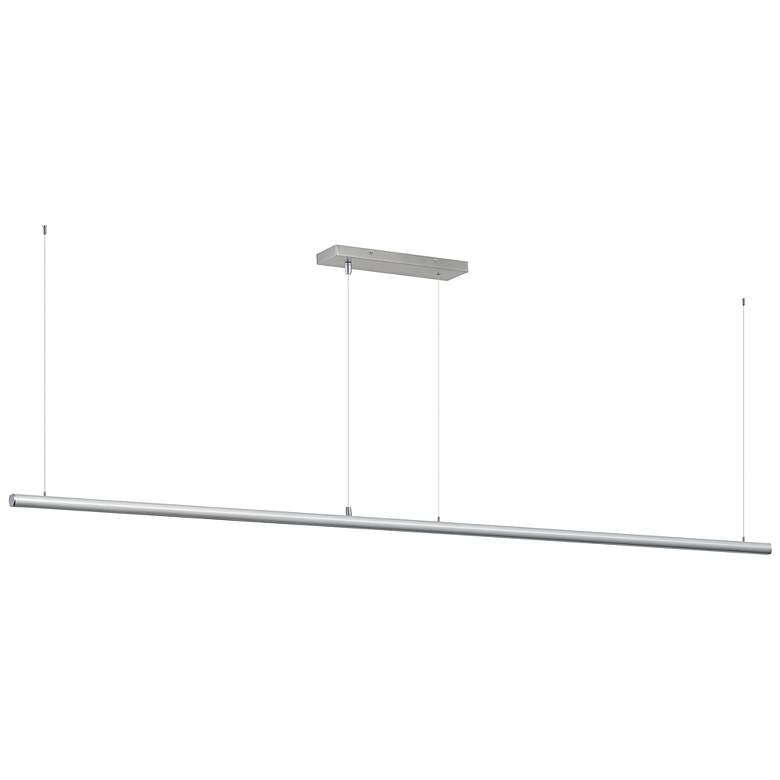 Image 1 Continuum 93 3/4" Wide Satin Aluminum LED Linear Pendant