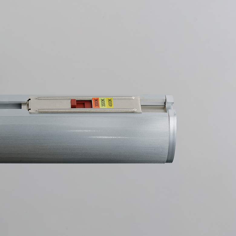 Image 2 Continuum 93 3/4" Wide Satin Aluminum LED Linear Pendant more views