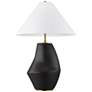 Contour 26" High Coal Black Ceramic LED Table Lamp by Kelly Wearstler