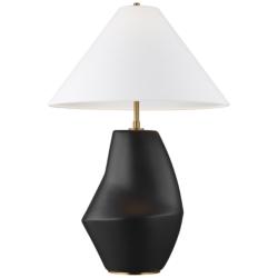 Contour 26&quot; High Coal Black Ceramic LED Table Lamp by Kelly Wearstler
