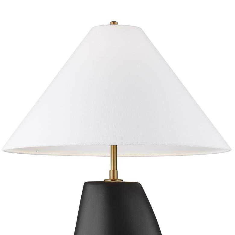 Image 3 Contour 26 inch High Coal Black Ceramic LED Table Lamp by Kelly Wearstler more views