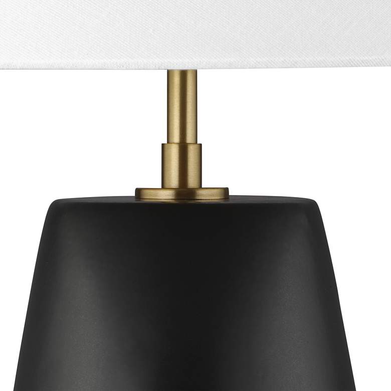 Image 5 Contour 26 inch High Coal Black Ceramic LED Table Lamp by Kelly Wearstler more views