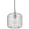 Contour 7 1/2" Wide Clear Glass with Nickel Mini Pendant