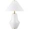 Contour Arctic White Modern Ceramic LED Table Lamp by Kelly Wearstler