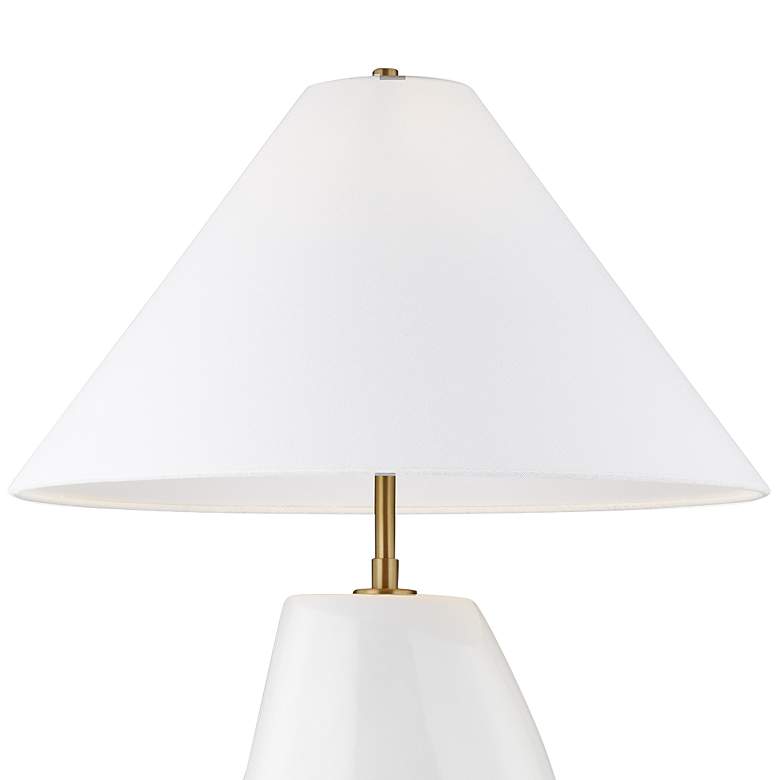 Image 3 Contour Arctic White Modern Ceramic LED Table Lamp by Kelly Wearstler more views