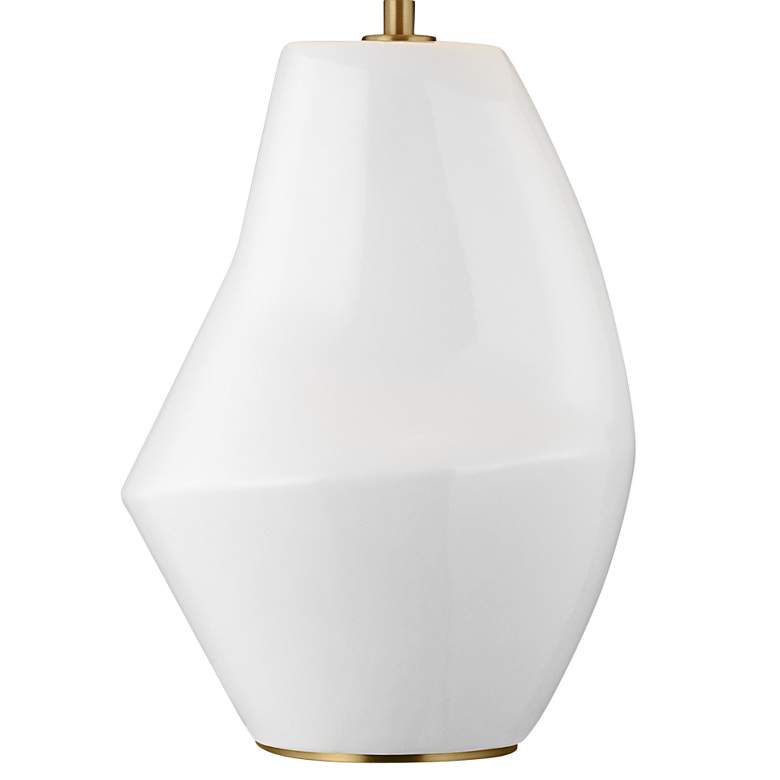 Image 4 Contour Arctic White Modern Ceramic LED Table Lamp by Kelly Wearstler more views