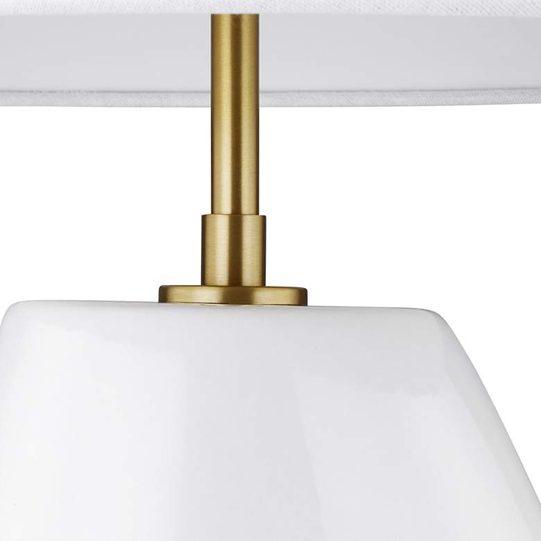 Image 5 Contour Arctic White Modern Ceramic LED Table Lamp by Kelly Wearstler more views