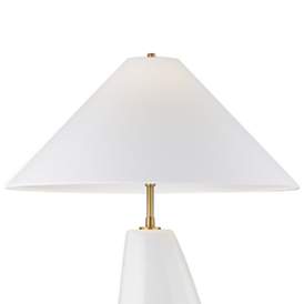 Image3 of Contour Arctic White Modern Ceramic LED Table Lamp by Kelly Wearstler more views