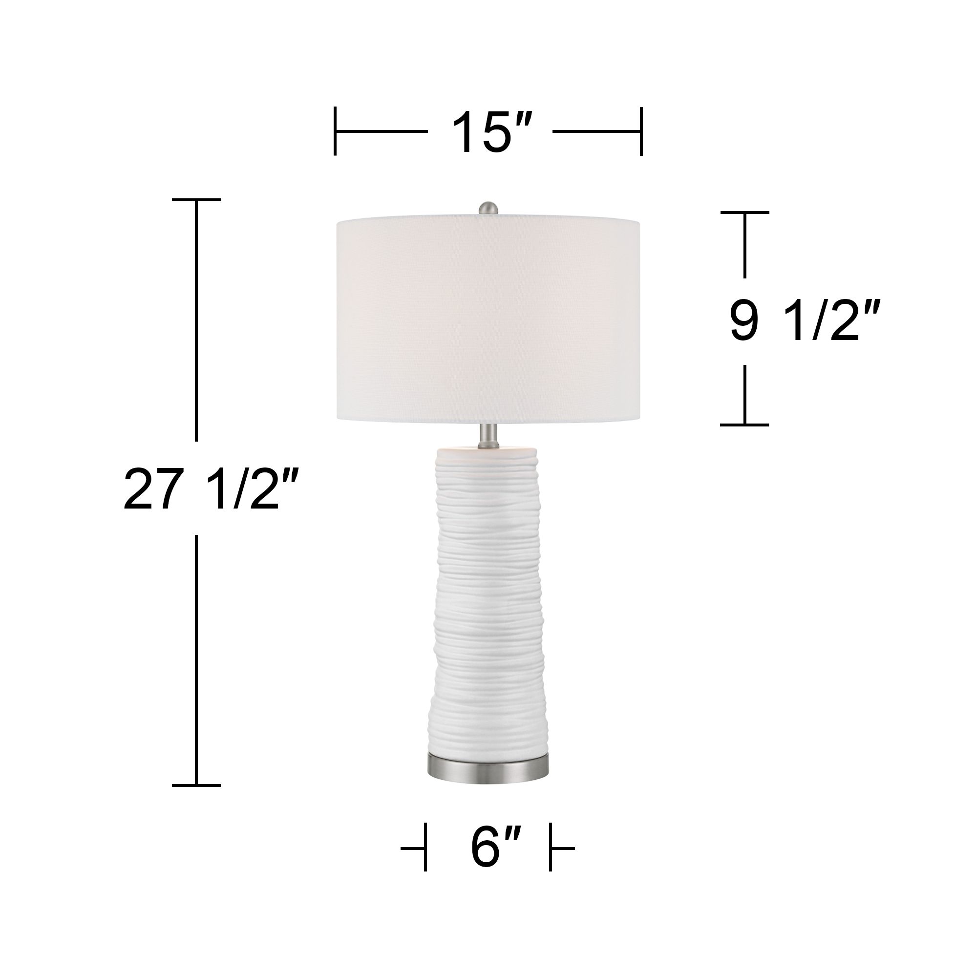 Watch A Video About the Contours Modern White Ceramic Table Lamp