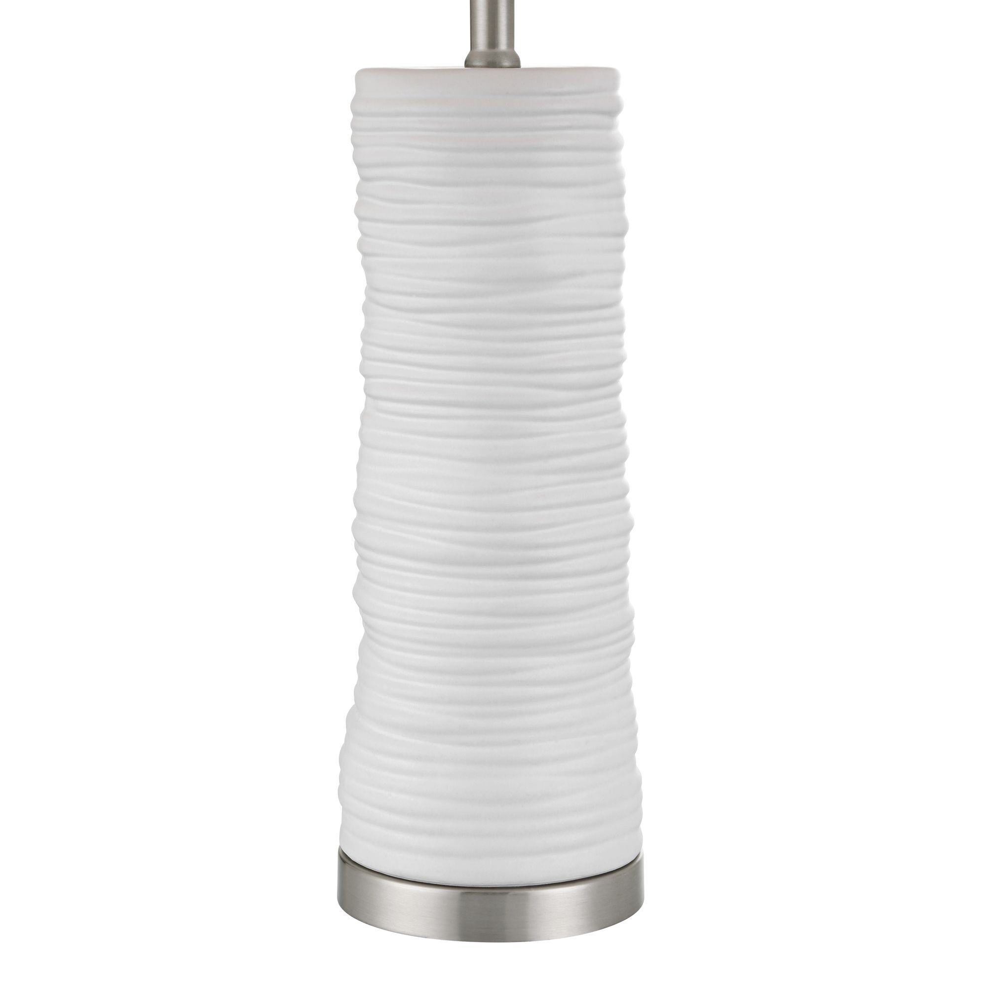 Contours 27 1/2" High Modern White Ceramic Table Lamp with Dimmer