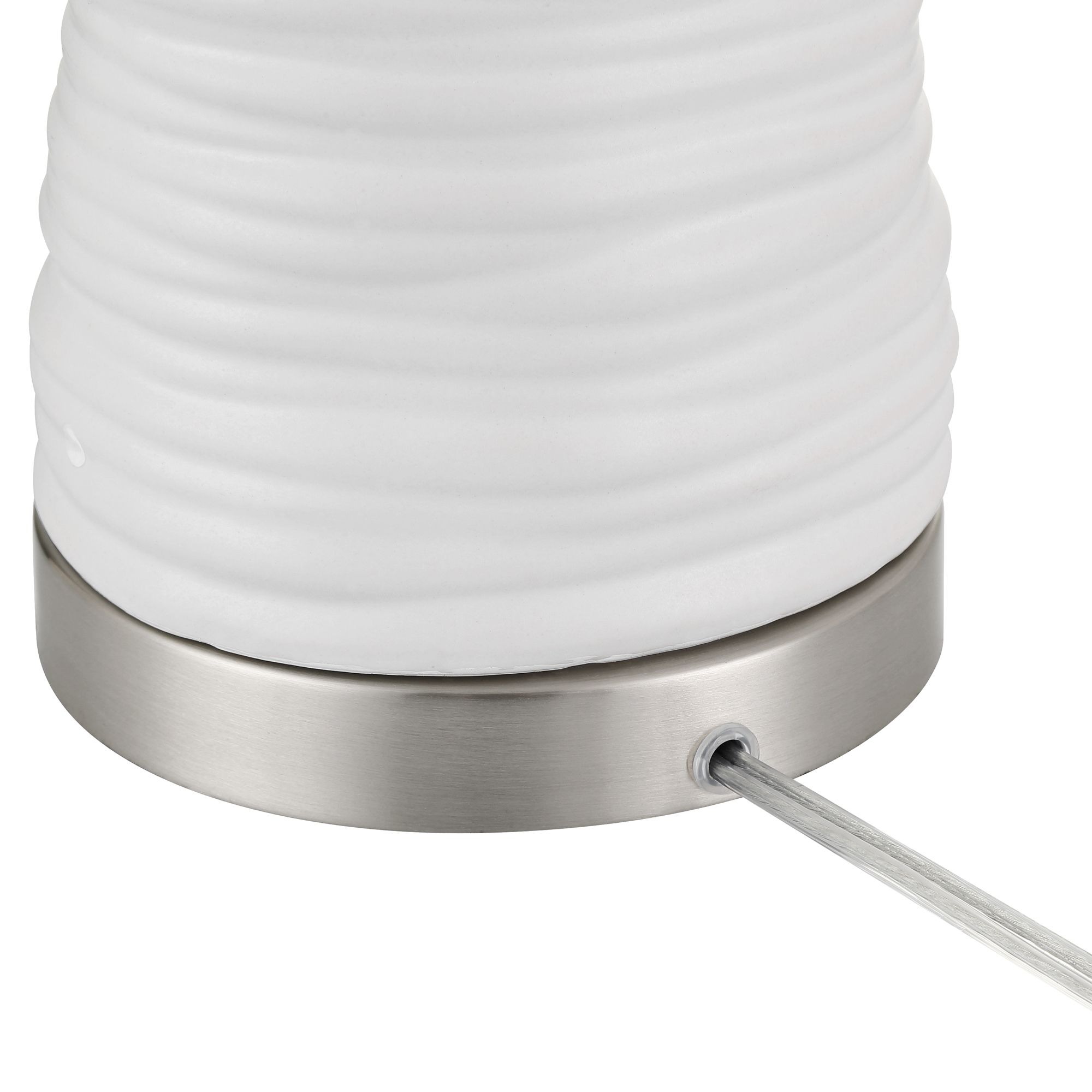 Contours 27 1/2" High Modern White Ceramic Table Lamp with Dimmer