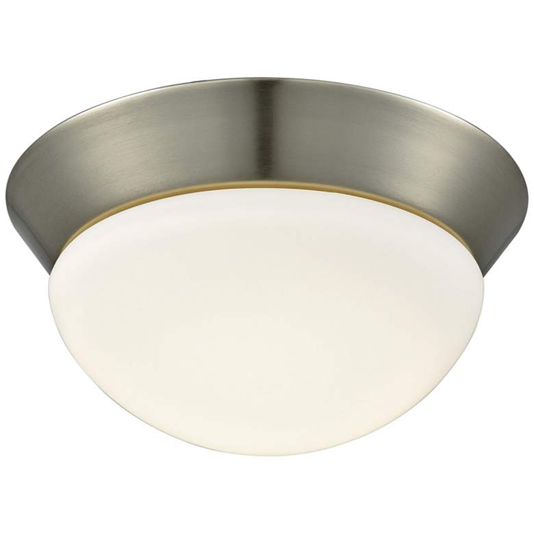 Image 1 Contours 8" Wide Satin Nickel LED Ceiling Light