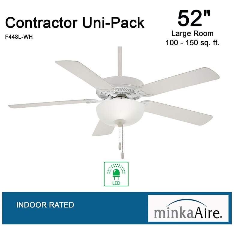 Image 4 Contractor Uni-Pack 52-in LEd Fan more views