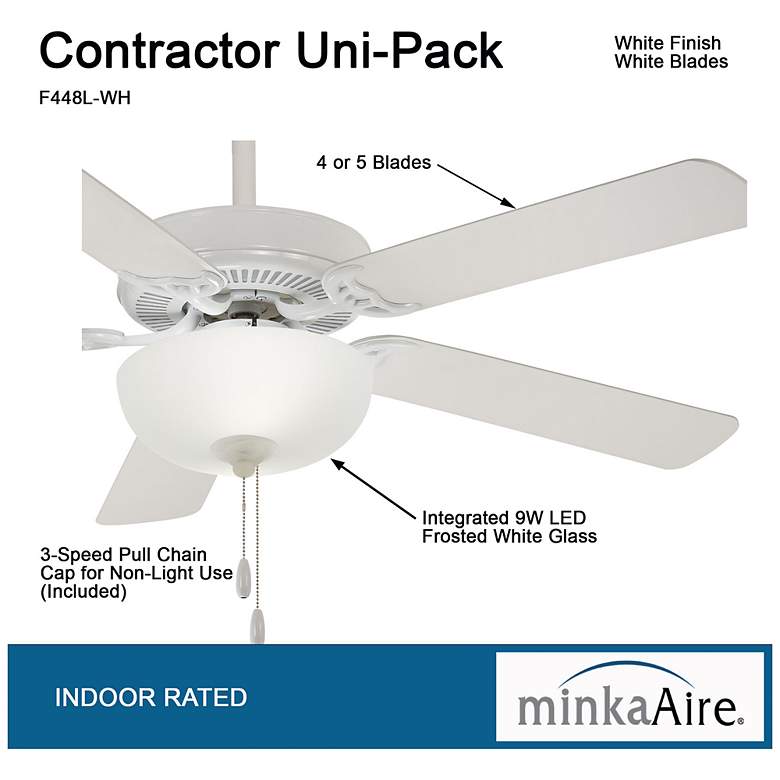 Image 5 Contractor Uni-Pack 52-in LEd Fan more views