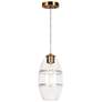 Contrafyre 6.3" Wide Gold 1-Light Pendant Light