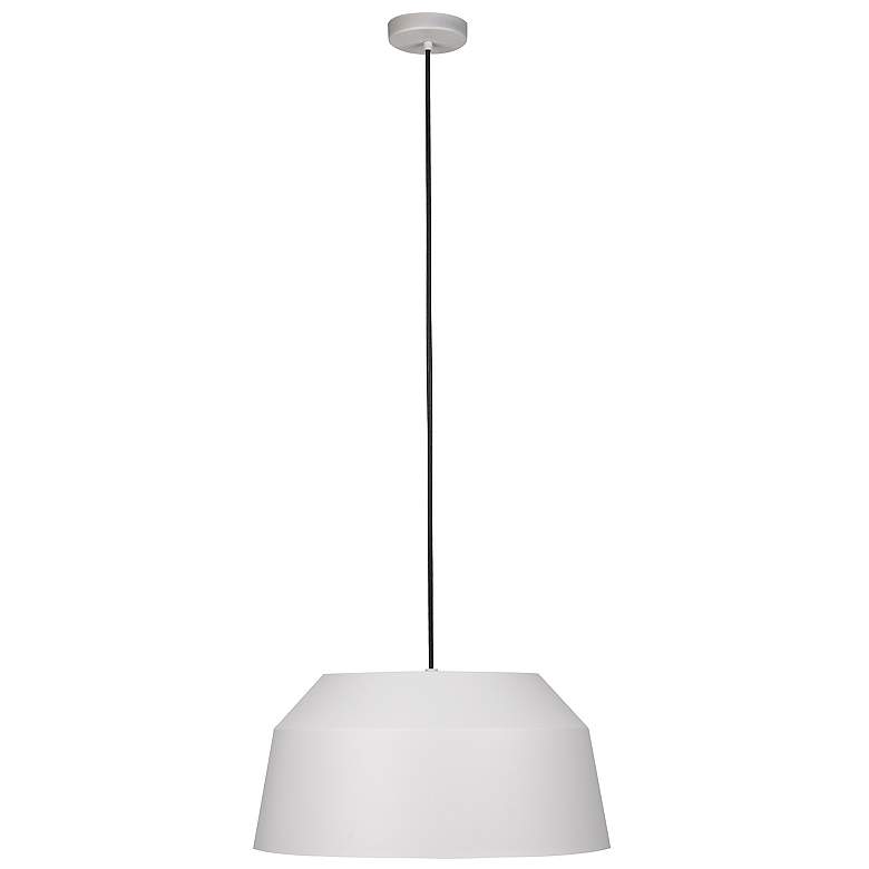 Image 1 Contrisa 20.5" Wide Black Pendant With Grey Metal Shade