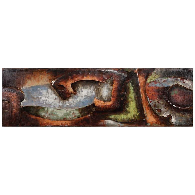 Image 1 Convergence 1" Mixed Media Iron Hand Painted Dimensional Wall Art