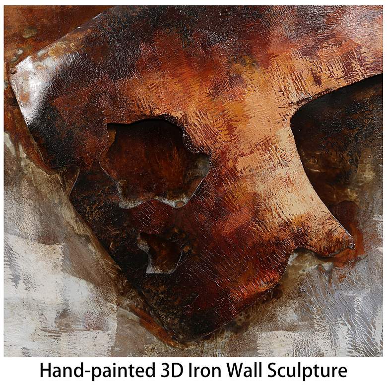 Image 6 Convergence 1" Mixed Media Iron Hand Painted Dimensional Wall Art more views