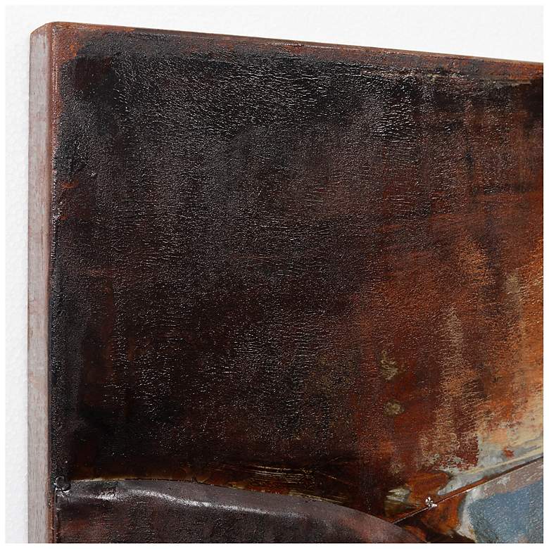 Image 7 Convergence 1" Mixed Media Iron Hand Painted Dimensional Wall Art more views