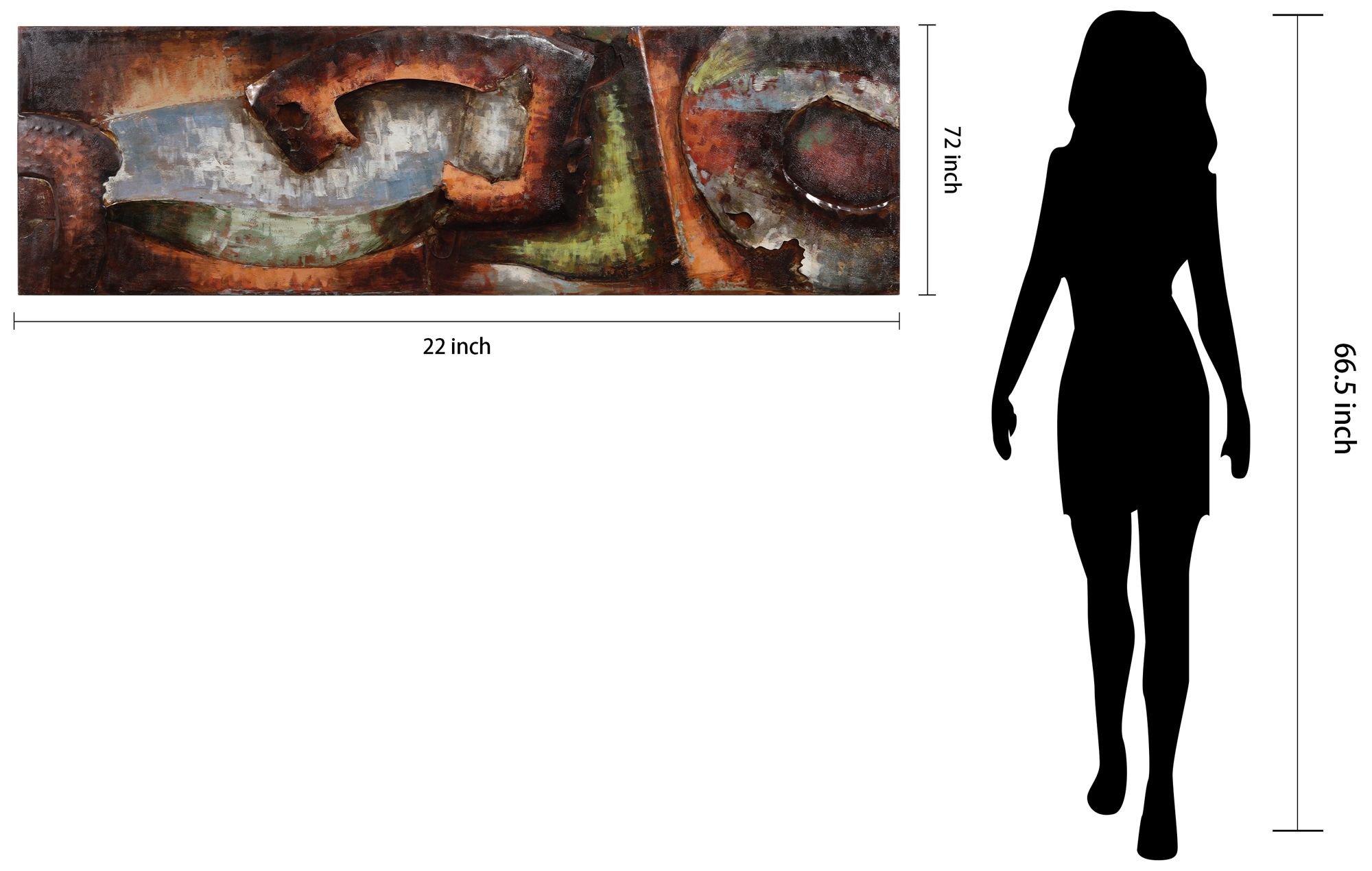 Convergence 1" Mixed Media Iron Hand Painted Dimensional Wall Art