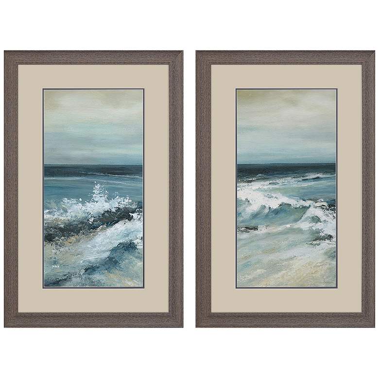 Image 1 Converging Currents 21"W x 33"H Framed Art Set of 2