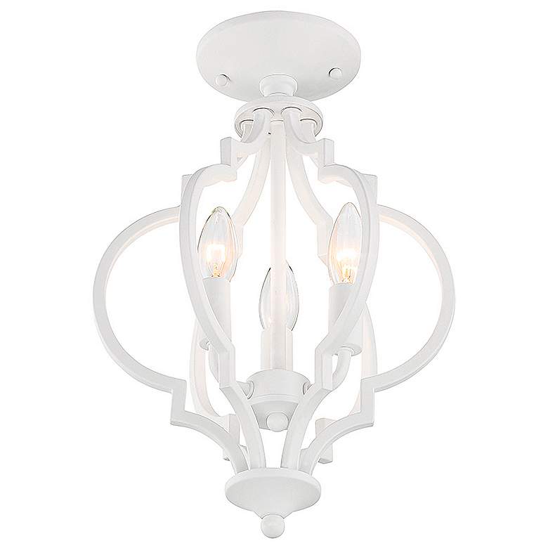 Image 4 Convertible 11" Wide Bisque White 3-Light Ceiling Light more views