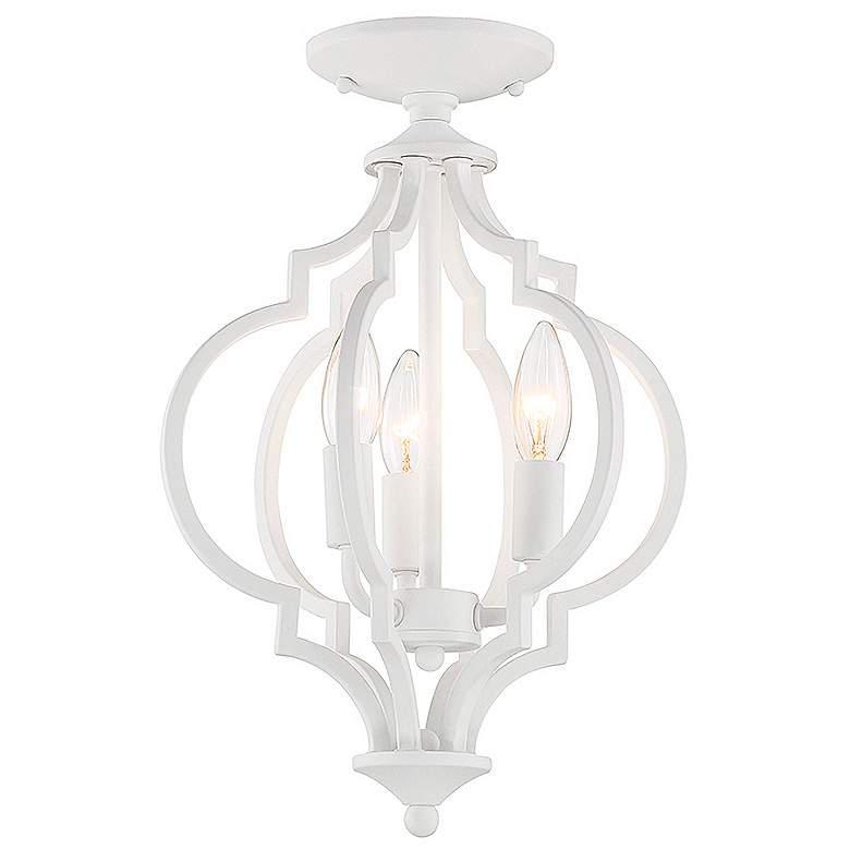 Image 5 Convertible 11" Wide Bisque White 3-Light Ceiling Light more views