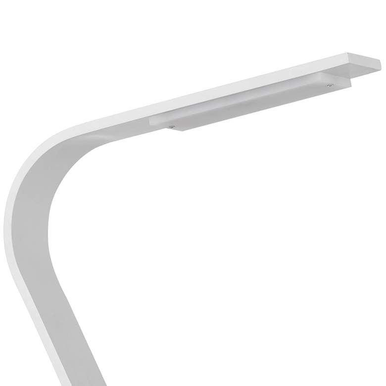 Convolution White LED Desk Lamp with USB Charging Ports more views