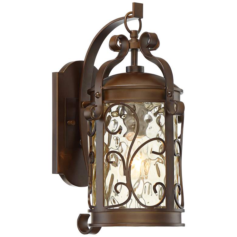 Conway 17 1/2&quot;H Oil-Rubbed Bronze Scroll Outdoor Wall Light