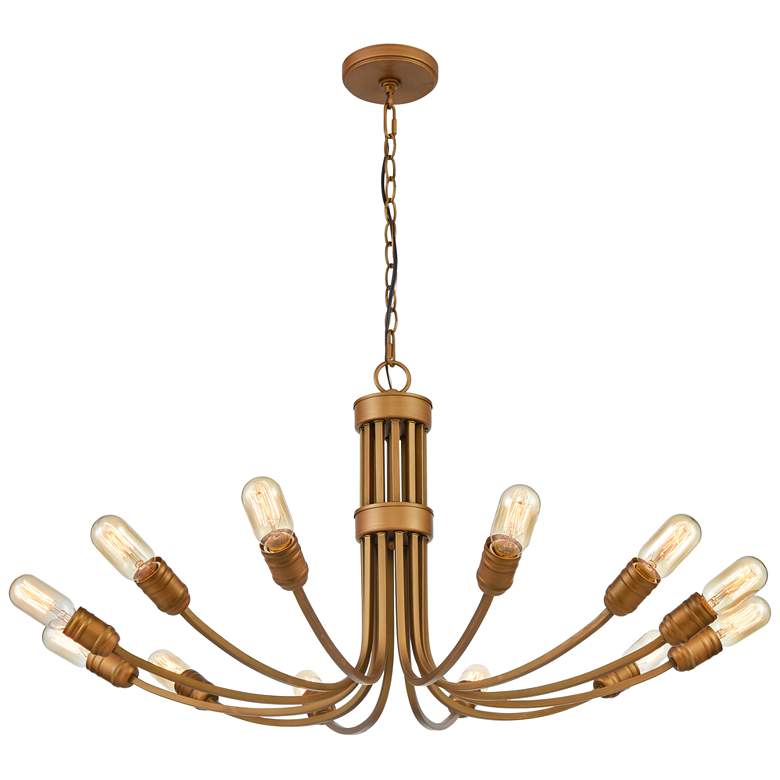 Image 1 Conway 31" Wide 12-Light Chandelier - Painted Aged Brass