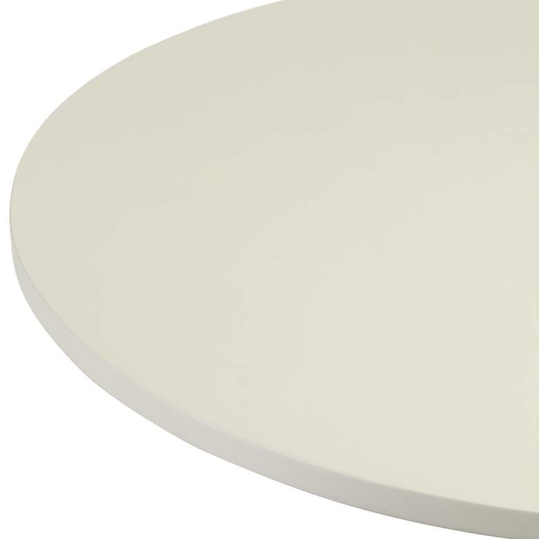 Image 3 Cookie 25 1/2" Wide White and Brushed Steel Bar Table more views