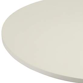 Image3 of Cookie 25 1/2" Wide White and Brushed Steel Bar Table more views