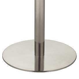 Image4 of Cookie 25 1/2" Wide White and Brushed Steel Bar Table more views
