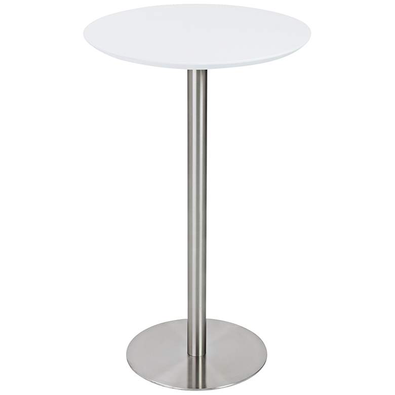 Image 1 Cookie 41 1/2" High White Contemporary Round Bar Table