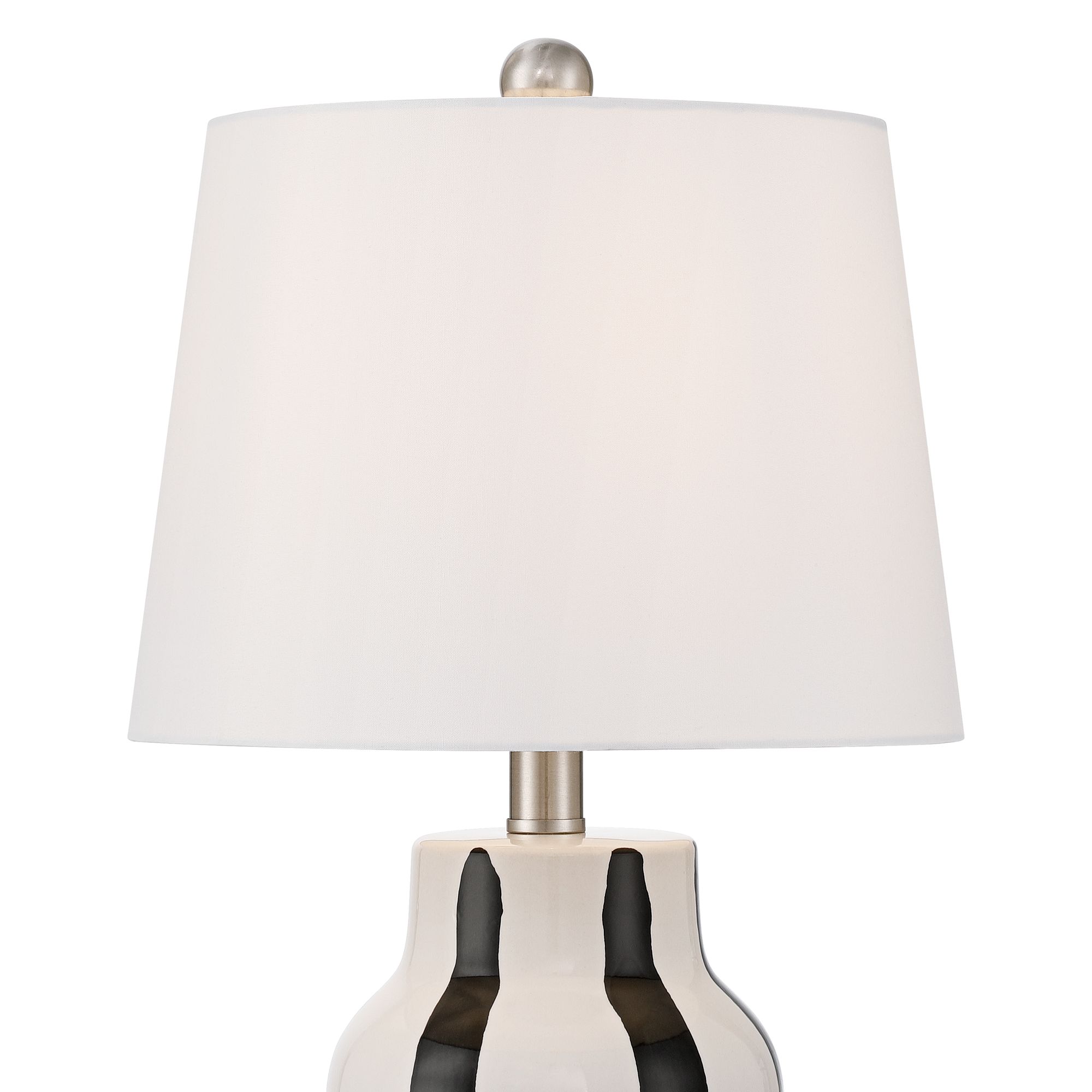 Image 3 Cookies and Cream 20 1/2H Black White Ceramic Table Lamp Set with Dimmer more views