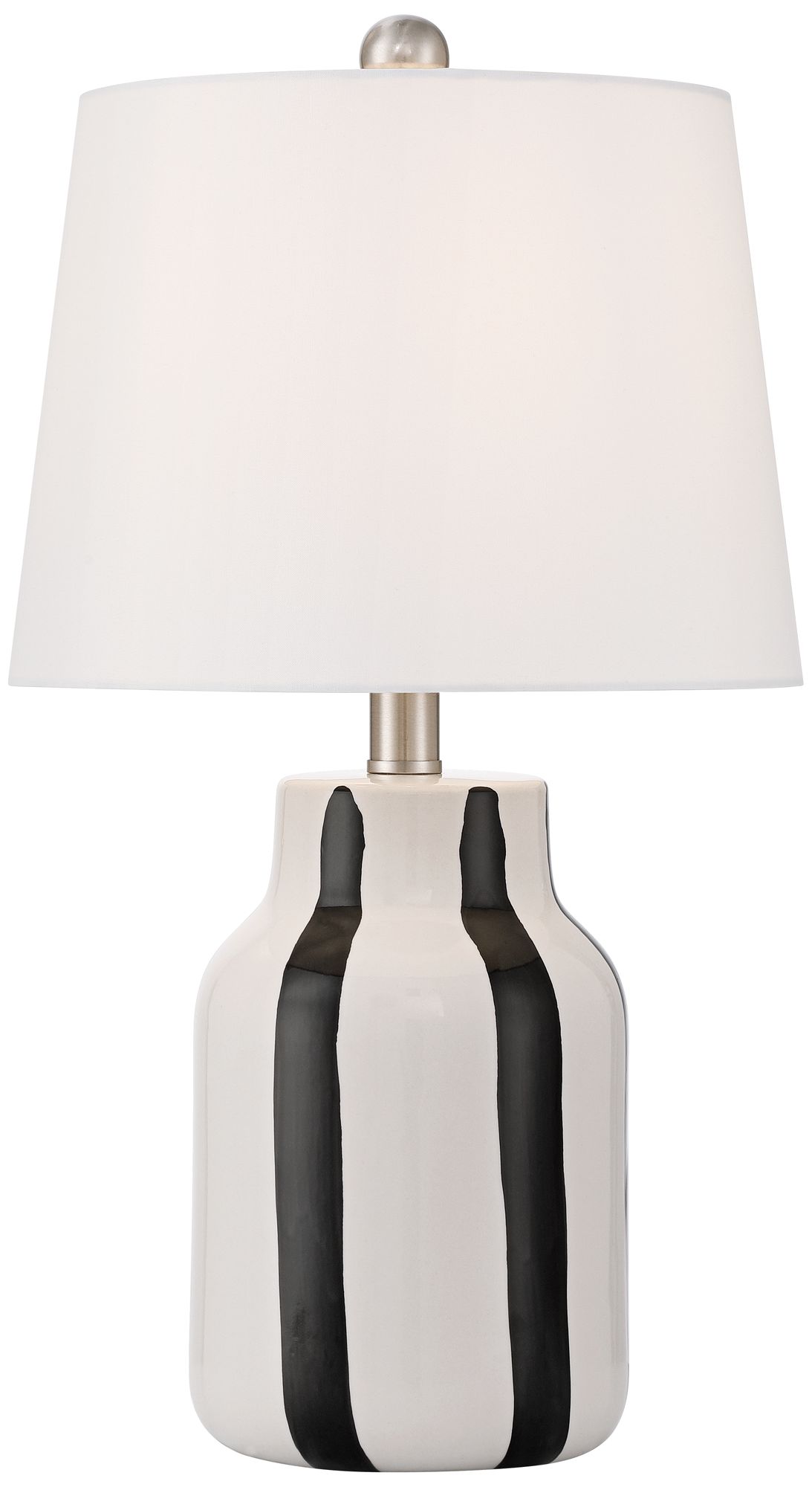 Image 2 Cookies and Cream 20 1/2 High Black and White Ceramic Table Lamp