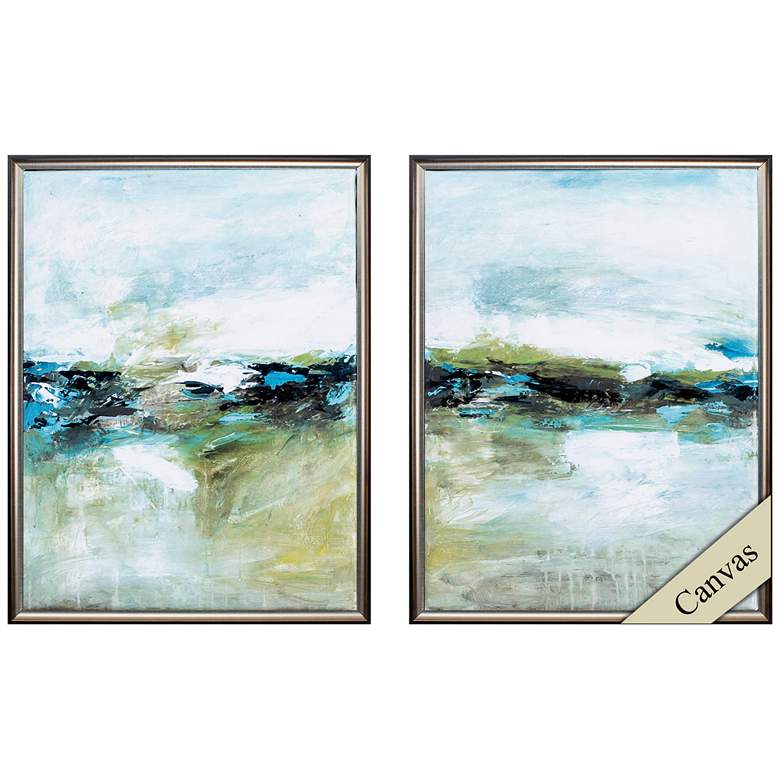 Image 1 Cool Before Warmth 20" High 2-Piece Framed Canvas Wall Art