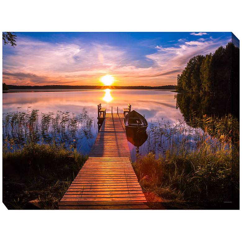 Image 1 Cool Dawn 40" Wide All-Weather Outdoor Canvas Wall Art