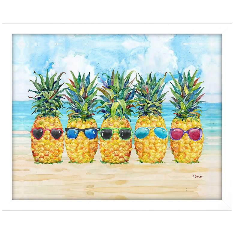 Image 3 Cool Kona Pineapple 33"W x 27"H Framed Art