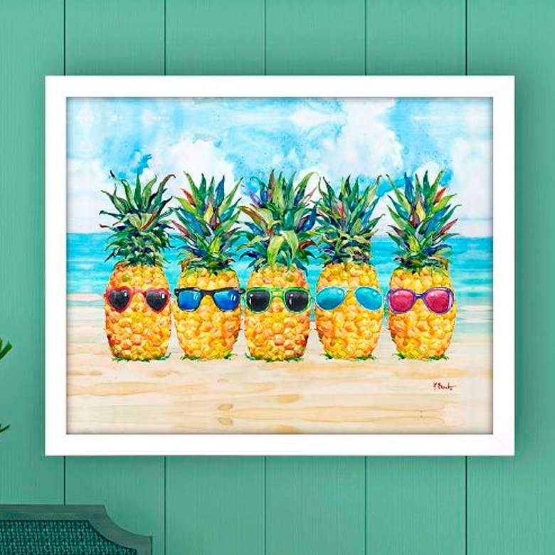 Image 2 Cool Kona Pineapple 33"W x 27"H Framed Art