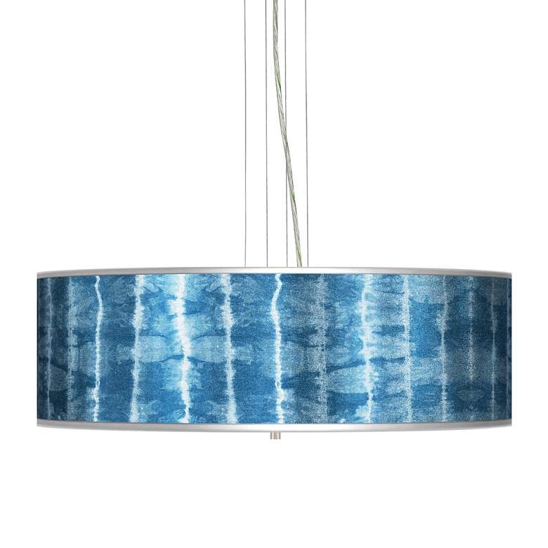 Image 1 Cool Reflections Silver Metallic 24 inch Wide 4-Light Pendant
