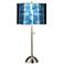 Cool Reflections Silver Metallic Giclee Nickel Table Lamp