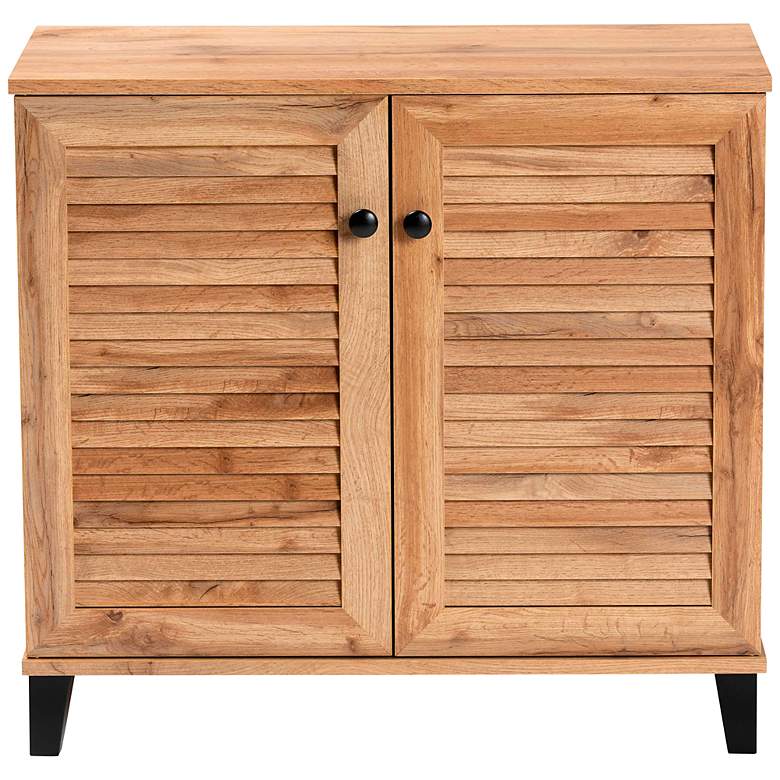 Image 7 Coolidge 29 1/2" Wide Oak Brown 2-Door Shoe Storage Cabinet more views