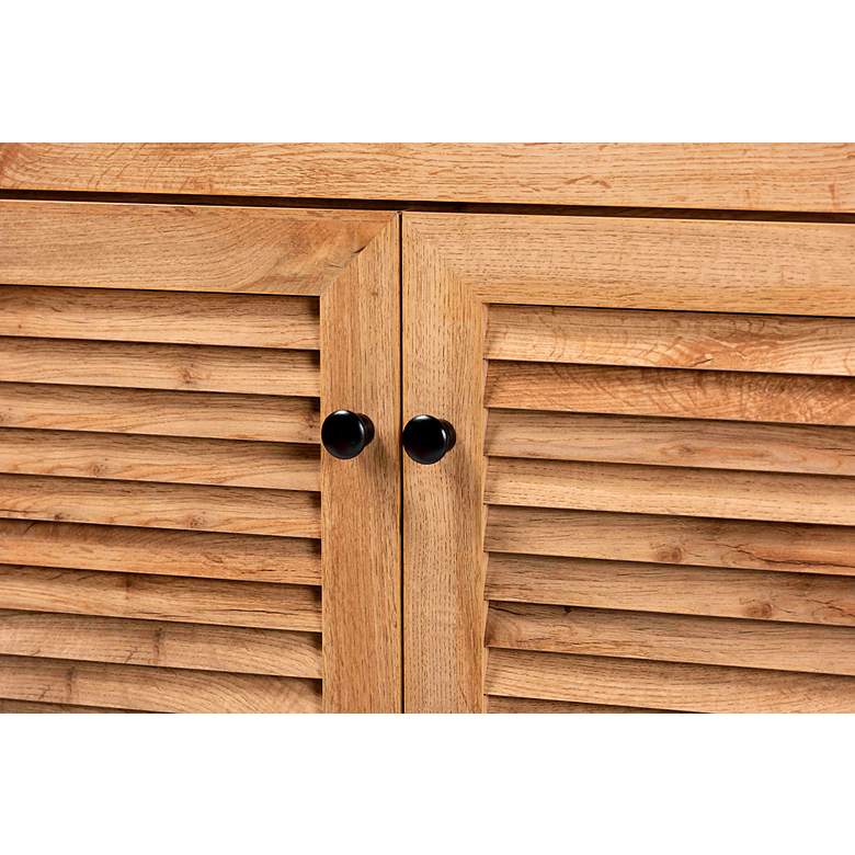 Image 3 Coolidge 30 1/2" Wide Oak Brown 5-Shelf Shoe Storage Cabinet more views