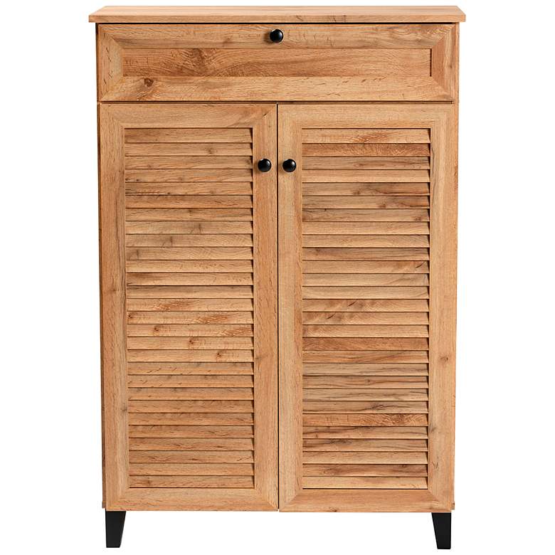 Image 7 Coolidge 30 1/2" Wide Oak Brown 5-Shelf Shoe Storage Cabinet more views